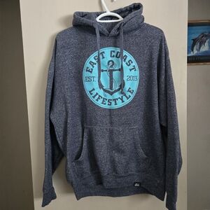 East Coast Lifestyle Gray Hoodie Sweater